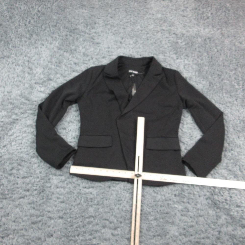 Steve Madden Blazer Womens Small Black Kalista Faux Suede Stretch Jacket NWT - Picture 7 of 16